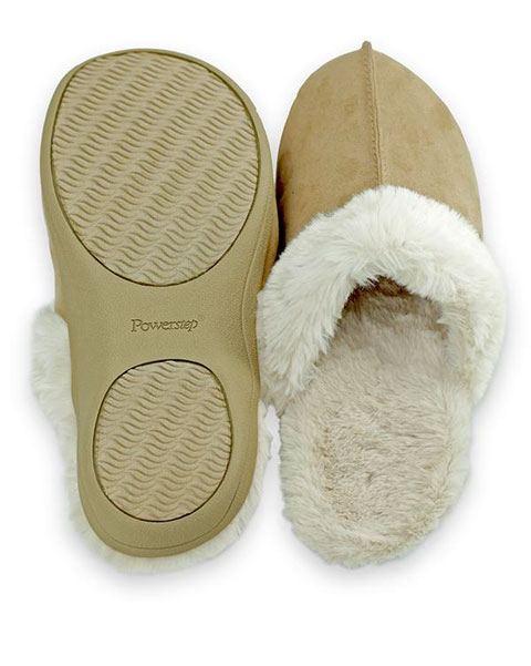 Powerstep's LUXE Women's Slippers Taupe