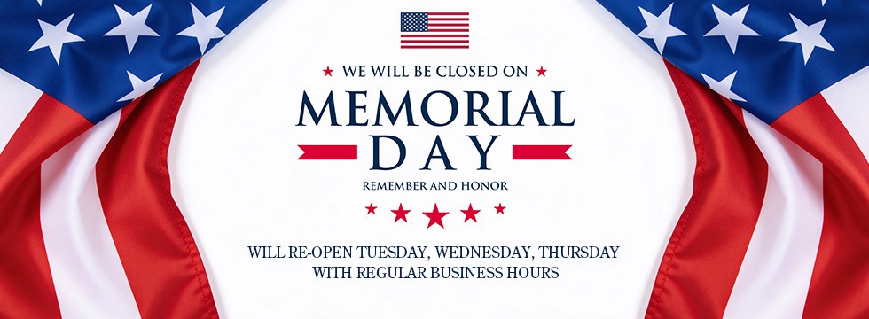 Closed on Memorial Dy
